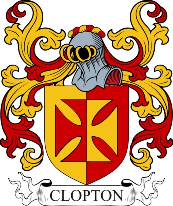 CLOPTON family crest